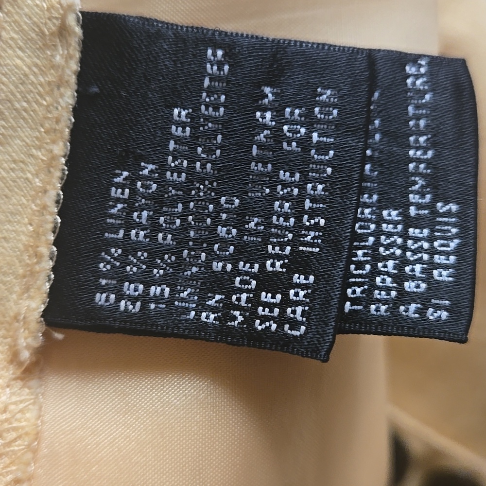 Kasper Linen Blend Pants Butter Yellow Straight Leg Career Trousers Sz 12 - Picture 7 of 7